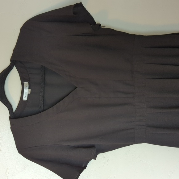 DE Collection Black V‎ Neck Flowy Midi Dress M - Picture 3 of 8